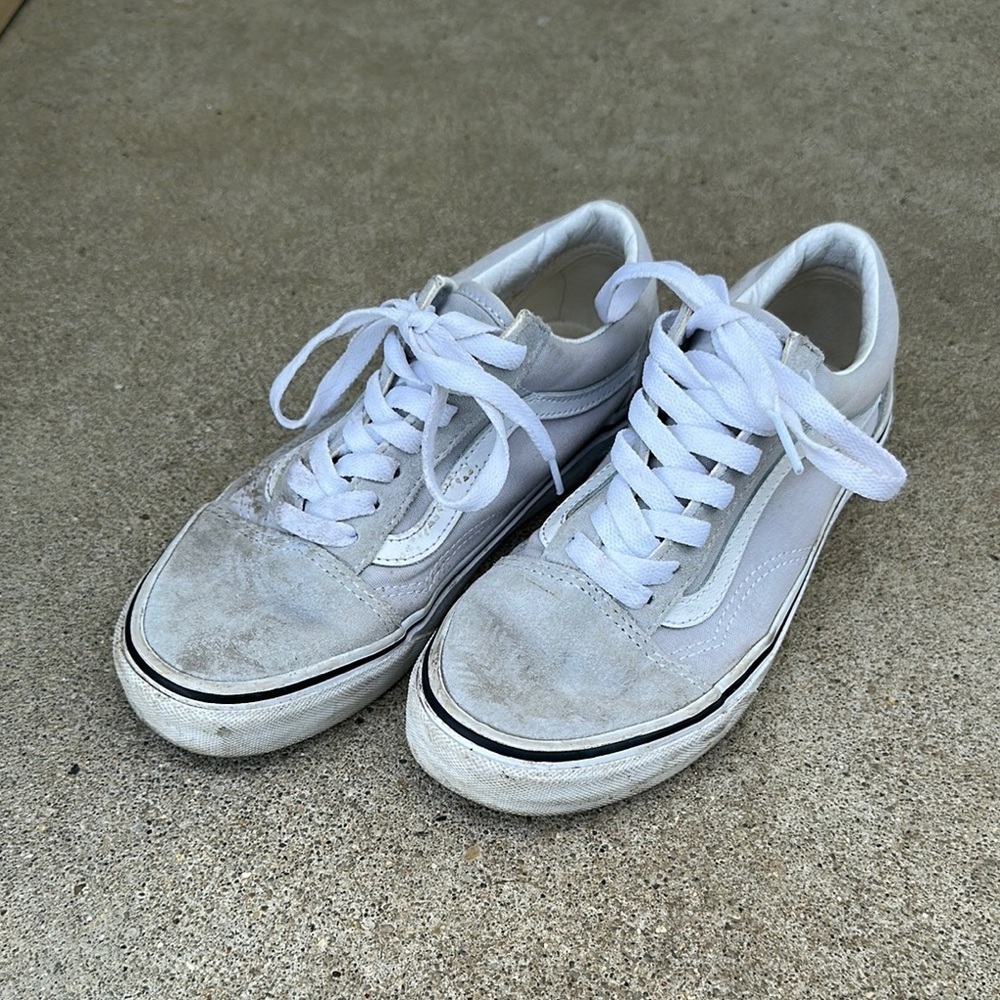 Light grey vans shoes women’s size 6
